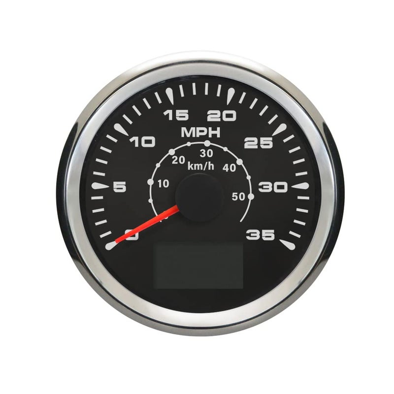 ELING 3 3/8" GPS Speedometer 35 MPH 55 KM/H Speedo Velometer Odometer Mileage for Sailboat Snowmobile Jet Ski Boat Ships 12V 24V - Image 3